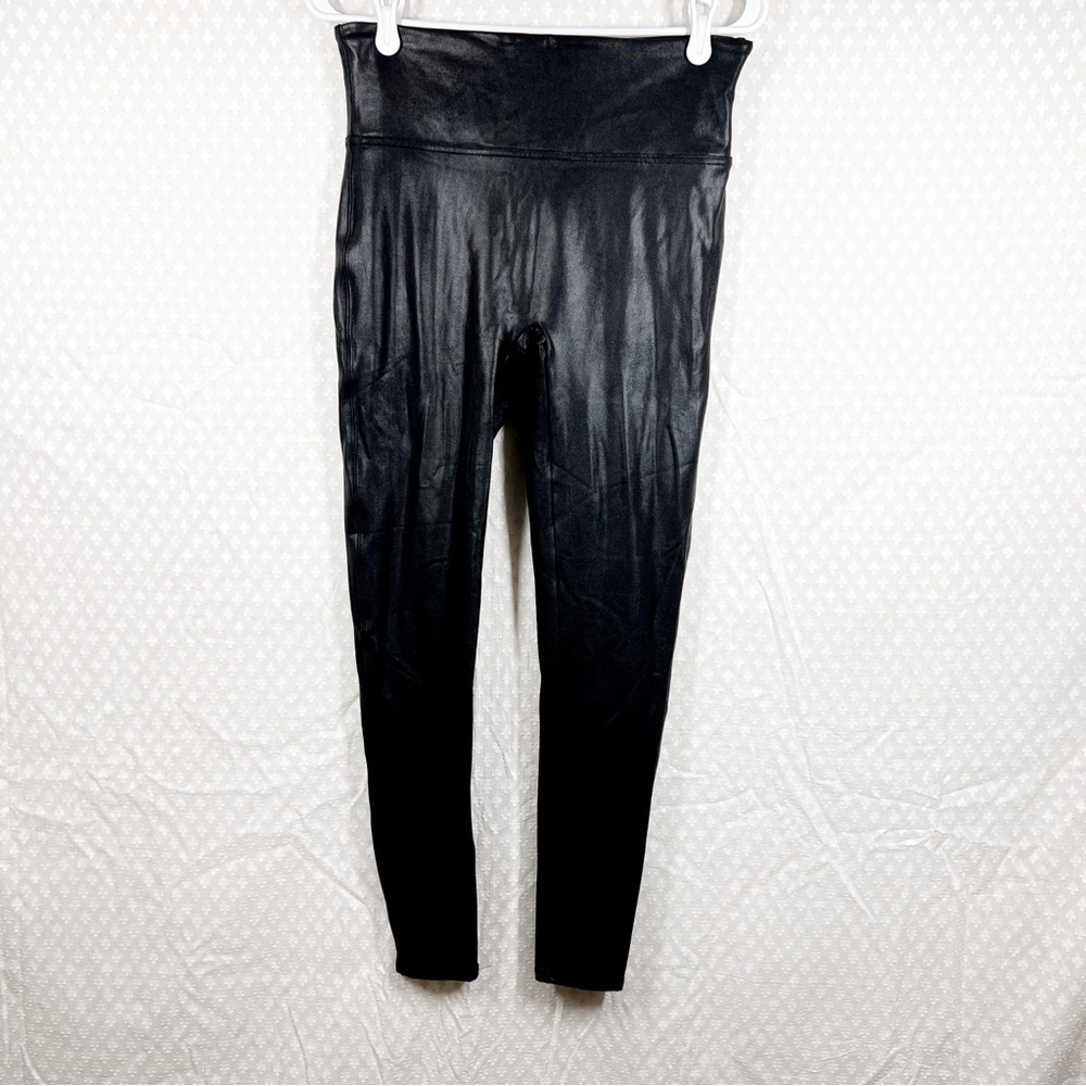 Spanx Black Faux‎ Leather High Rise Leggings